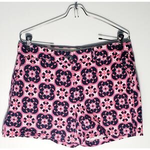 Crown & Ivy Womens Pink Whimsicle Print Shorts Size 8 Whimsygoth Beachy Vacation